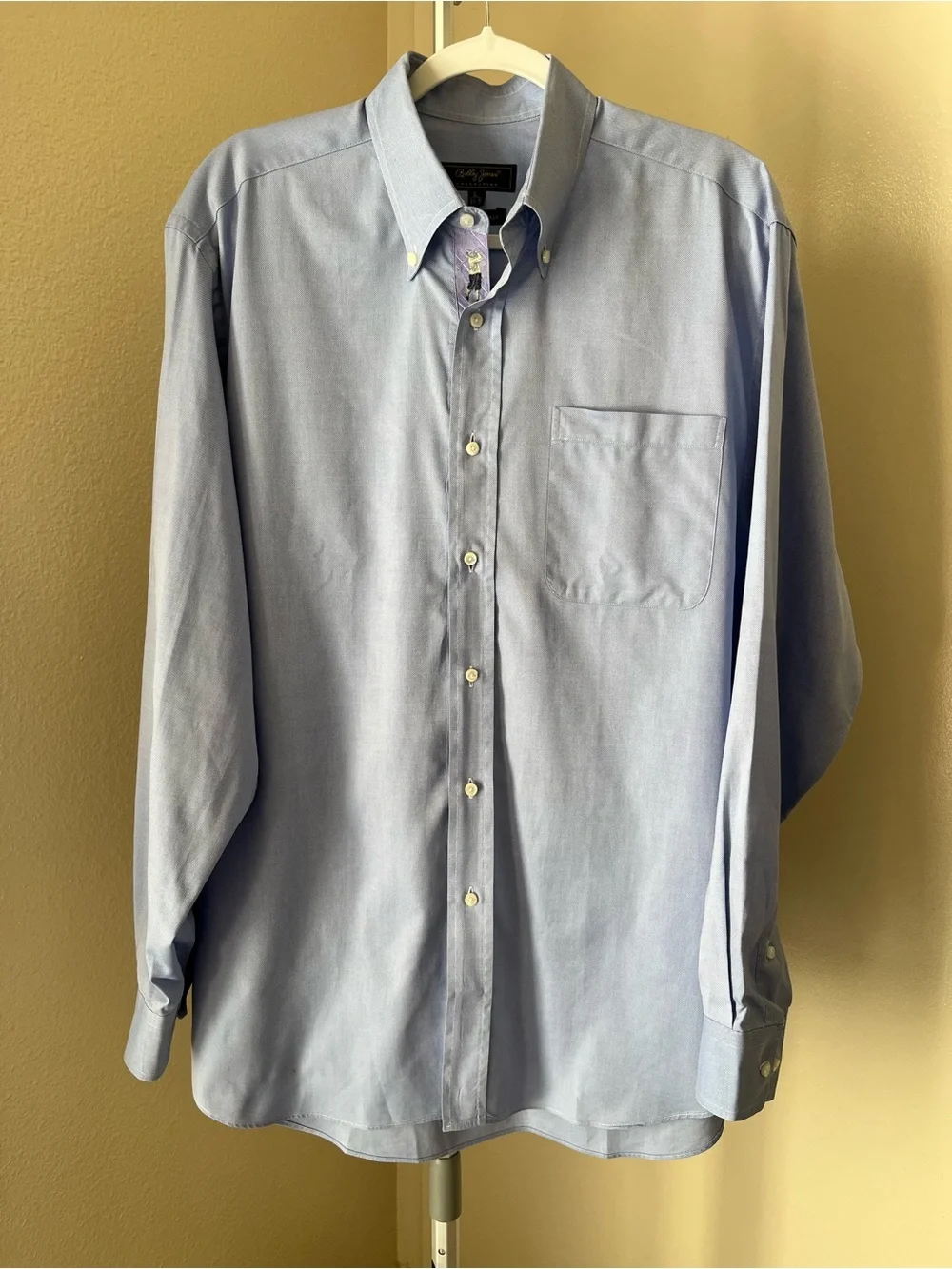Bobby Jones Collection Pine Valley Button Down Long Sleeve Shirt Made In Italy L